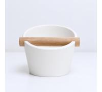 KNOCDIC Oval Coffee Knock Box, Knock Box Personalized, Unique Gift for Coffee Lovers (Matte Latte Brown, Large)