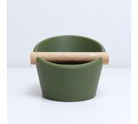 KNOCDIC Oval Coffee Knock Box, Knock Box Personalized, Unique Gift for Coffee Lovers (Matte Olive Green, Large)