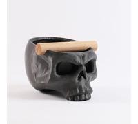 KNOCDIC The Skull Knock Box, Coffee Knock Box, Knock Box Personalized, Barista Knock Box (Metallic Black, Large)