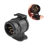 Knocery 13 Pin To 7 Pin Towing Adaptor | 13 Pin Trailer Plug Socket Adapter, Car to Trailer Caravan Converter, For Trailer, Caravan, RV Boat Cars Truck | Suitable for European Standard Trailer