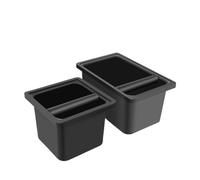 Knock Box, Coffee Knock Box Embedded Hollow Bottomless Coffee Grounds Bucket Bar Square Plastic Coffee Knocking Grounds Bucket,for Coffee Grinding(Big)