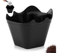 Knock Box - Coffee Knock Box with Non-Slip Base, Shock-Absorbent Coffee Grounds Knock Box Espresso Knock Box Container Coffee Bin Knock Box