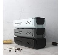 Knock Box Drawer, Coffee Ground Knock Container with Anti Slip Feet Stainless Steel Detachable Drawer for Cafe, Home Kitchen, Office (White)