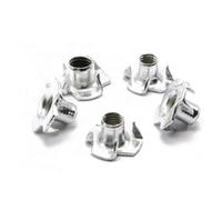 Knock-In Wood Captive Nut Insert, 5-50PCS M2 M3 M4 M5 M6 M8 M10 M12, Zinc Plated Carbon Steel, Four Claws