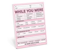 Knock Knock 1-Count While You Were Memo Pads, Funny Office Notepads Nifty Notes, 4 x 5.25-inches each (Pastel)