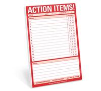 Knock Knock Action Items! Pad, To Do List Note Pad, 6 x 9-inches