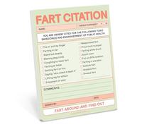 Knock Knock 1-Count Fart Citation Nifty Note Pad, Fart Tickets Pad & Funny Notepads, 4 x 5.25-inches