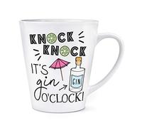 Knock Knock It's Gin O'Clock 12oz Latte Mug Cup