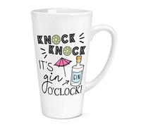 Knock Knock It's Gin O'Clock 17oz Large Latte Mug Cup