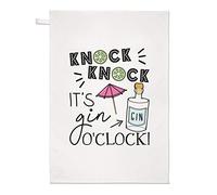 Knock Knock It's Gin O'Clock Tea Towel Dish Cloth