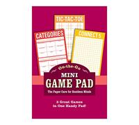 Knock Knock Mini On-The-Go Game Pad 2, Small Travel Activity Notepad, 4 x 6-inches: Categories, Tic Tac Toe, Connect 5