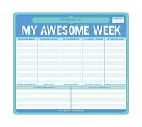 Knock Knock My Awesome Week Paper Mouse Pad, Weekly Calendar Pad & Daily To Do List Pad, 9.5 x 8-Inches
