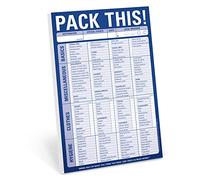 Knock Knock Pack This! Pad Packing List Notepad, 6 x 9-inches