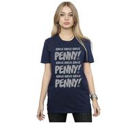 Knock Knock Penny Cotton Boyfriend T-Shirt The Big Bang Theory Navy S