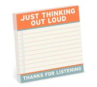 Knock Knock Thinking Out Loud Sticky Notes (4 x 4-inches) (Knock Knock Sticky Notes (4x4))