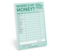 Knock Knock Weekly Money Tracker Pad, Weekly Spending Tracker Budget Pad (Pastel Version), 6 x 9-inches
