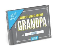 Knock Knock What I Love about Grandpa Fill in the Love Book Fill-in-the-Blank Gift Journal, 4.5 x 3.25-inches