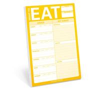 Knock Knock What To Eat Pad (Yellow), Meal Planning Note Pad, 6 x 9-inches