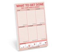 Knock Knock What to Get Done So I Can Have a Drink Pad, To Do List Note Pad (Pastel Version), 6 x 9-inches