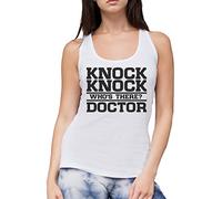 Knock Knock Who's There? Doctor - TV Fan Merch - Womens Vest Tank Top