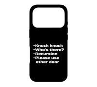 Knock Knock Who's There Recursion Please Use other Door Joke Case for iPhone 17 Pro