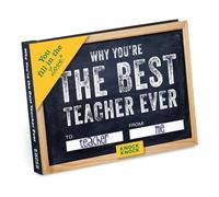 Knock Knock Why You're the Best Teacher Ever Fill in the Love Book Fill-in-the-Blank Gift Journal, 4.5 x 3.25-inches, Black/Teacher