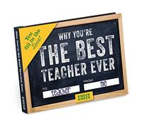 Knock Knock Why You're the Best Teacher Ever Fill in the Love Book Fill-in-the-Blank Gift Journal, 4.5 x 3.25-inches, Black/Teacher