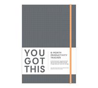 Knock Knock You Got This Journal - 6-Month Productivity Tracker Dot-Grid Journal: Dot-Grid Journal - Grey-Orange