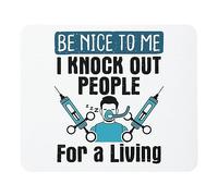 Knock Out People Mouse Pad Nurse Anesthetist Desk Mat Keyboad Mat Mouse Mat Desk Accessories 9.4"x7.9" Color:Nurse