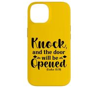 Knock The Door Will Be Open - Bible Verse Christian Faith Case for iPhone 14