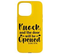 Knock The Door Will Be Open - Bible Verse Christian Faith Case for iPhone 15 Pro Max