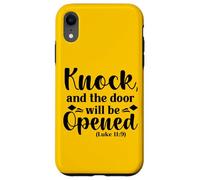 Knock The Door Will Be Open - Bible Verse Christian Faith Case for iPhone XR
