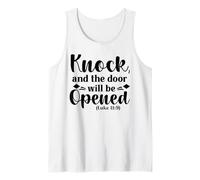 Knock The Door Will Be Open - Bible Verse Christian Faith Tank Top