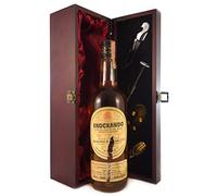 Knockando 12 year old Malt Whisky 1966 in a silk lined wooden box with four wine accessories, 1 x 700ml