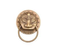 Knocker Door Handle Brass Lion Head Door Knocker Heavy Duty Forged Solid Knock Vintage Handles Cabinet Decoration for Front Door(140mm Bronze Color)