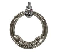 Knocker Door Handle Minimalist Ring Knocker Zinc Alloy Security Door Knock Knob Furniture Handle Hardware for Front Door(White)