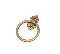 Knocker Door Handle Old Ring Door Knocker Brass Bronze Knob for Cabinet Classics Gate Round Handle Retro Entrence Knock Home Hardware(Red)