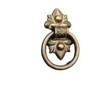 Knocker Door Handle Old Ring Door Knocker Brass Bronze Knob for Cabinet Classics Gate Round Handle Retro Entrence Knock Home Hardware(Greyish Brown)