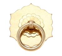 Knocker with Screws,Antique Knocker 35mm Furniture Vintage Brass Fitting Door Handle Pull Ring Knock On Hexagonal Door Handle(B)