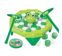 Knocking The Ice Game - Interactive Block Breaking Toy, Save The Frog Adventure Challenge | Family Friendly Ice Pounding Playset, Educational Tabletop Board Game With Hammer For Children Boys Girls