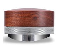 KNODOS 54mm Espresso Distributor Adjustable Depth - Coffee Distribution Tool with Flat Stainless Steel Base & Rosewood Handle - Fits 54mm Sage Portafilters - Even Puck Prep Barista Tool