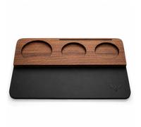 KNODOS 54mm Tamping Mat for Sage Espresso Accessories, Walnut & Leather | Tamp Station Organizer with Multi-Slot Design for Espresso Tools Tamper, Distributor, Funnel & Puck Screens