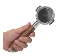 KNODOS 58mm Bottomless Portafilter for E61 Group Head | Walnut Naked Portafilter | Compatible with Rocket, Lelit Mara X, Ascaso, Profitec, ECM, Flair 58 & More