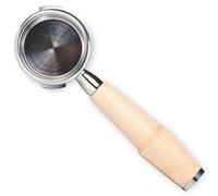 KNODOS 58mm Bottomless Portafilter for Gaggia Classic, Pro, Evo and E24 | Maple Handle Naked Portafilter with 18-21g Filter Basket