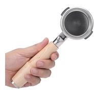 KNODOS 58mm Bottomless Portafilter for Sage Oracle, Oracle Jet and Dual Boiler - Maple Handle Naked Portafilter with 18-21g Filter Basket