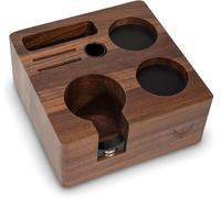 KNODOS 58mm Walnut Espresso Tamper Station - Portafilter Holder | Coffee Tamping Station Organiser for Sage Oracle, Gaggia Classic, E61 Espresso Machine Accessories