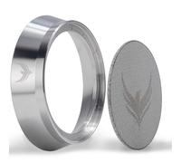KNODOS Dosing Funnel and Espresso Puck Screen Set Grinder Portafilter Funnel (Silver, 58mm Magnetic)