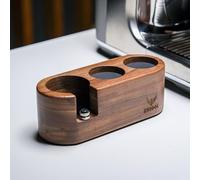 KNODOS Espresso Tamping Station 54mm for Breville Espresso Machine Accessories,Rosewood Portafilter Holder Tamping Mat Espresso Coffee Equipment