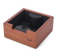 KNODOS Rosewood Espresso Knock Box - Coffee Puck Bin with Shock-Absorbing Bar & Non-Slip Base | Premium Coffee Grounds Container for Espresso Stations & Home Barista Setups
