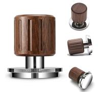 KNODOS Spring Loaded Espresso Tamper 54mm with Walnut Handle for Sage | Self Leveling Coffee Tamper & Click Feedback for Barista Express, Pro, Touch, Bambino Plus & Infuser